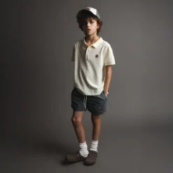 KID FADED POLO MILK