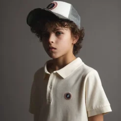 KID FADED POLO MILK