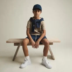 KID FADED POLO WHITE PEPPER