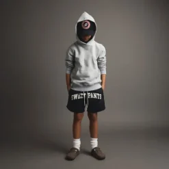 KID ICONIC HOOD GREY MARL