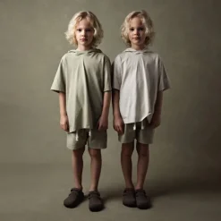 KID JERSEY HOOD LIGHT SAGE