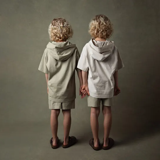 KID JERSEY HOOD LIGHT SAGE