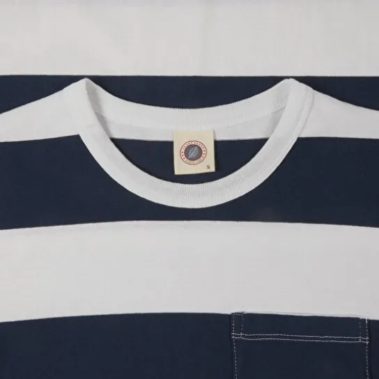 OG STRIPED TEE NIGHT WHITE