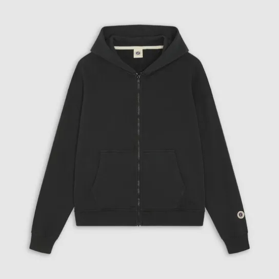 WASH ZIP UP BLACK